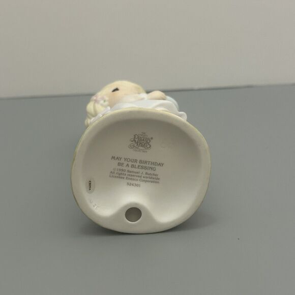 Precious Moments May Your Birthday Be a Blessing Figure Enesco VTG 1990  NO BOX - Picture 4 of 6